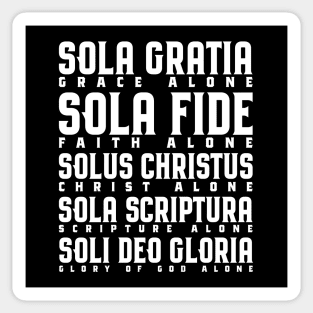 Five Solas of The Reformation - Reformed Christian Sticker